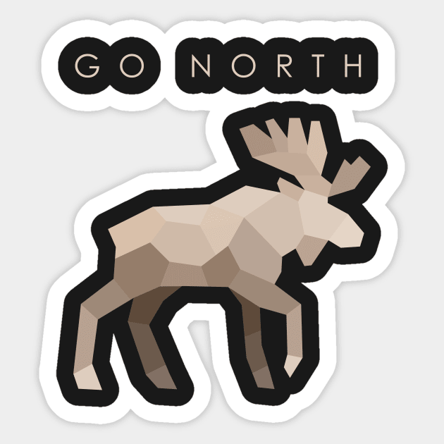 Go North - Elk (dark) Sticker by MikeDrago